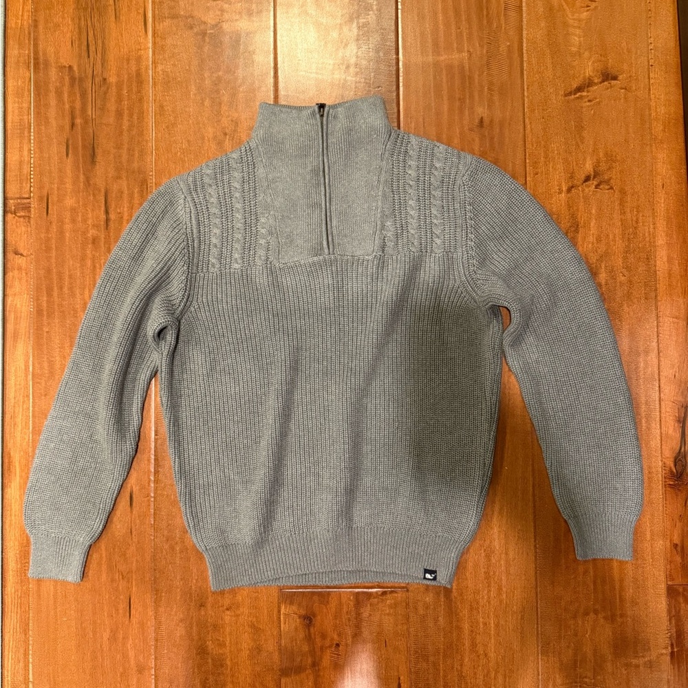 Vineyard Vines Gray Zip-Up Men's Sweater